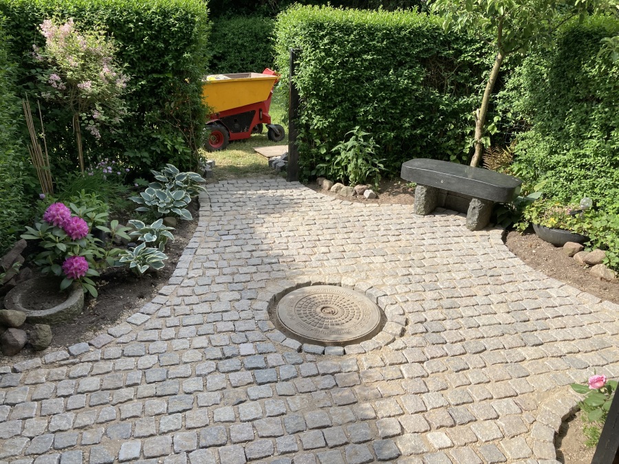 Chaussésten terrasse, Nordisk Blanding terrasse, Anlægsgartner Hillerød, Anlægsgartner Ulrik Schäfer